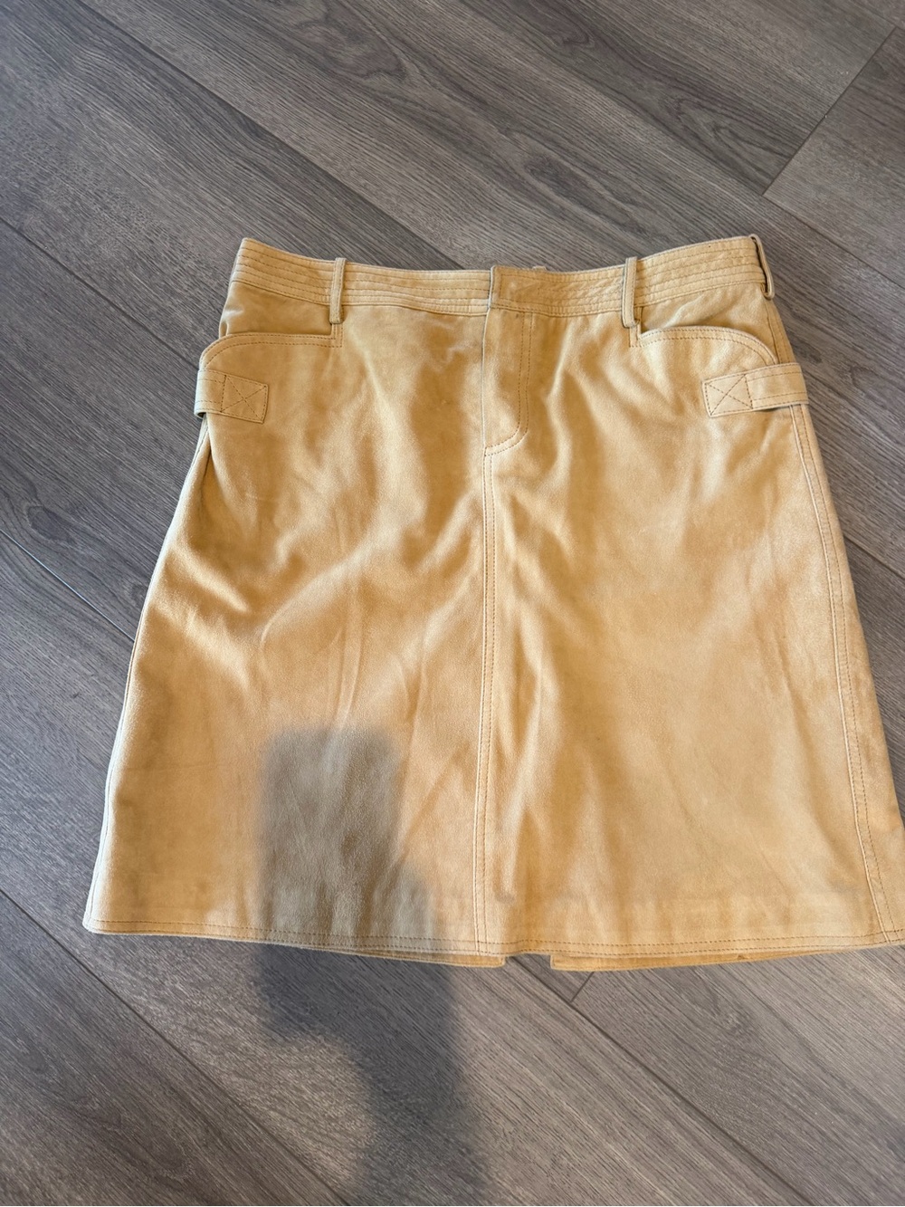 Vintage D&G Camel Suede Mini Skirt